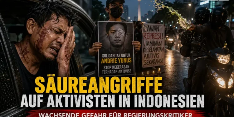 Säureangriffe Indonesien Aktivisten – Symbolbild für Gewalt gegen Regierungskritiker