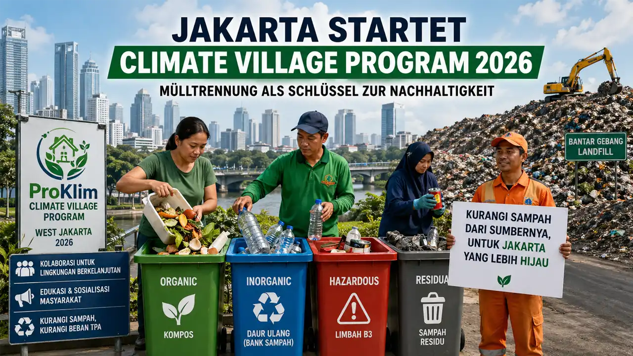 Climate Village Program Jakarta zeigt Mülltrennung und Recycling in Indonesiens Hauptstadt